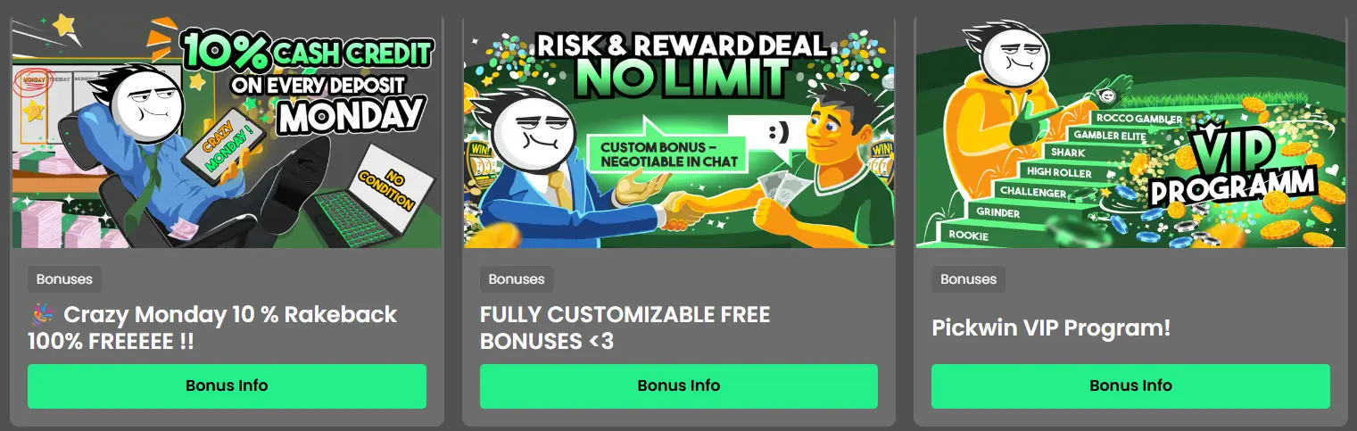 PickWin promotions